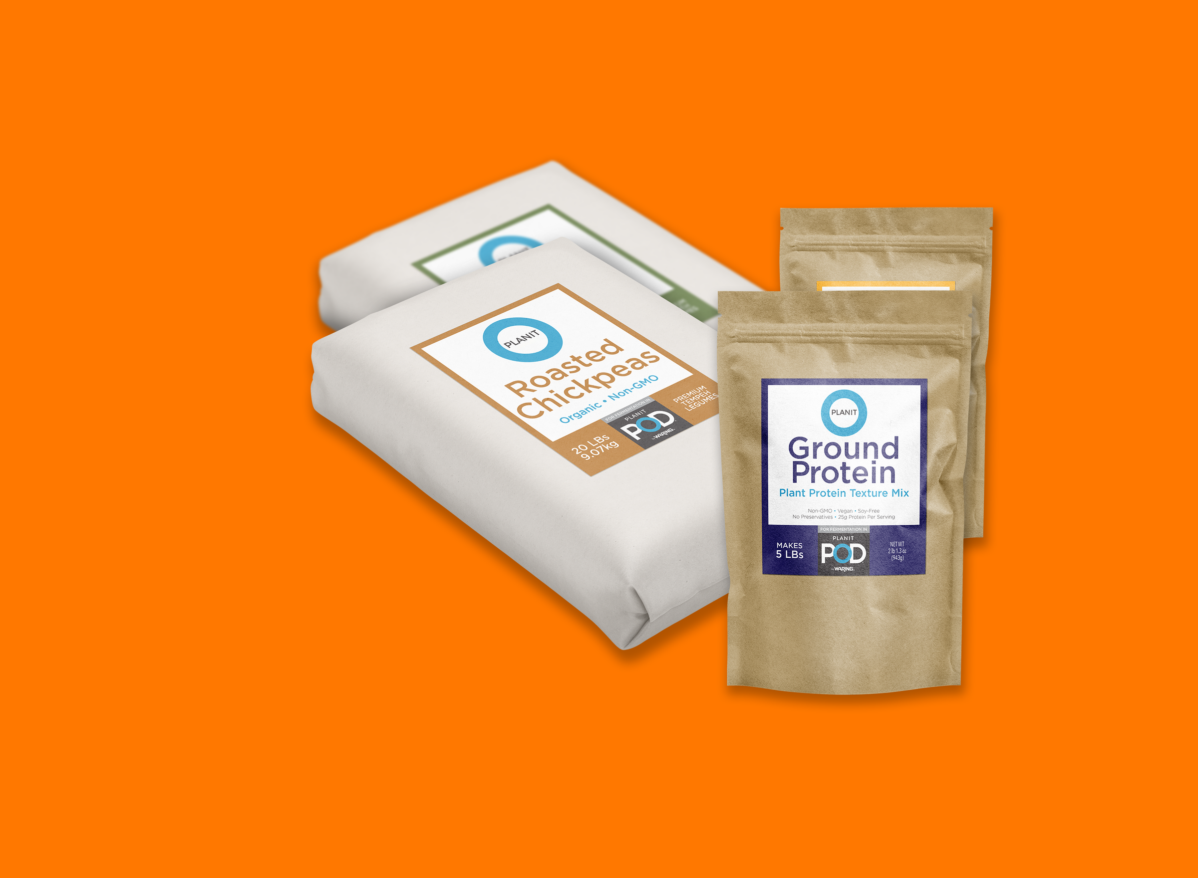 Image of a variety of Planit Protein foods for fermentation