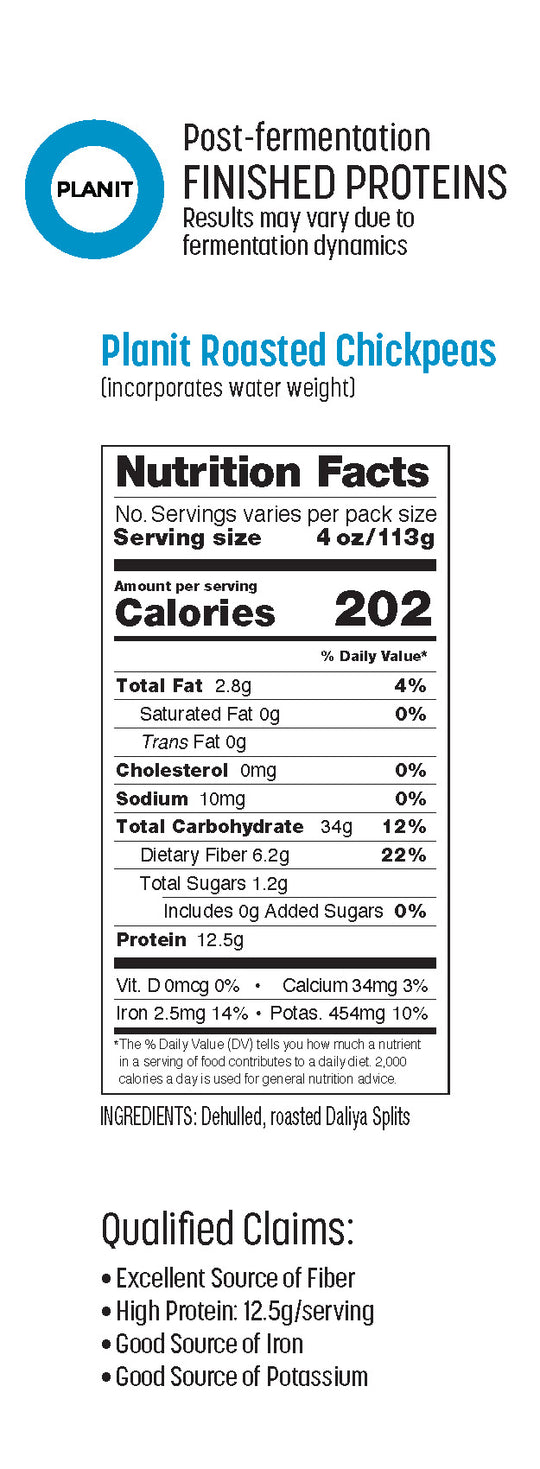 Roasted Chickpeas, 2.75Lb bag (single batch)